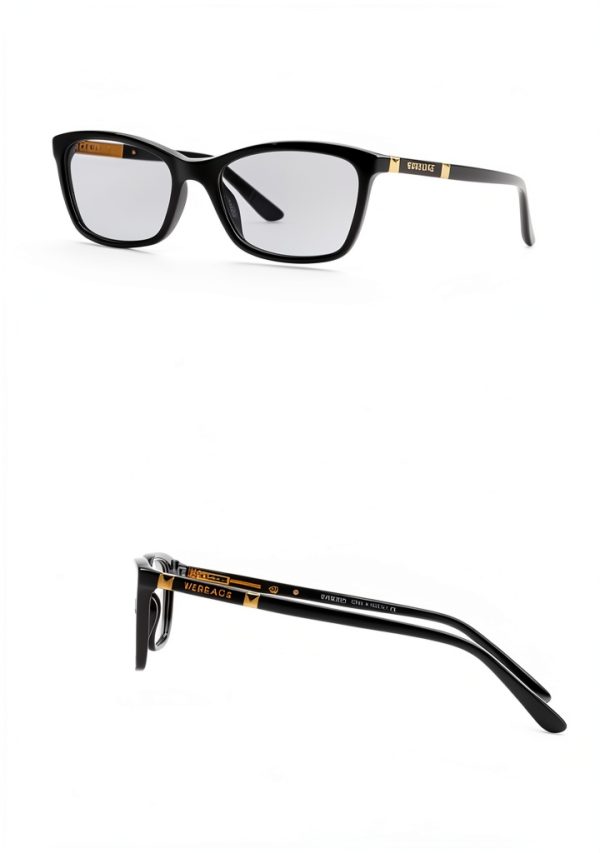 Versace VE3186 Eyeglasses Women Rectangular Gold Acetate-4