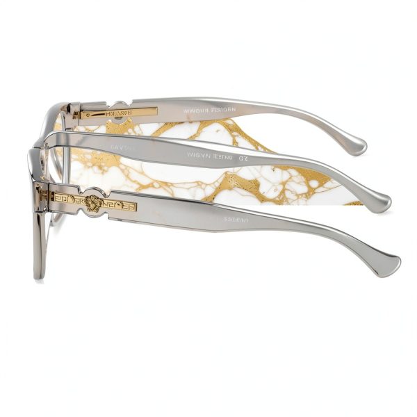 Versace Mens Eyeglasses Rectangle Design Lightweight Comfort-2