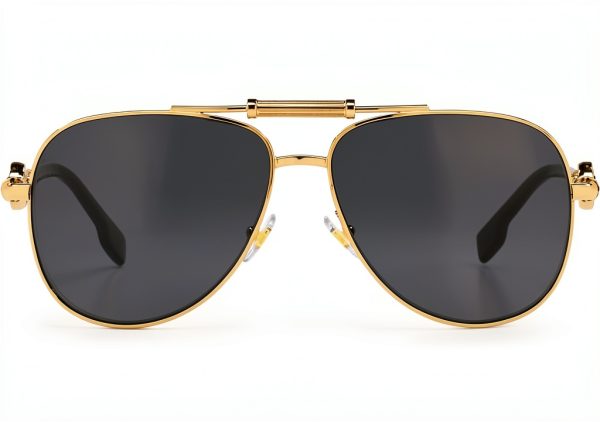 Pilot Sunglasses Gold X-Large Unisex Full Rim Frame-1