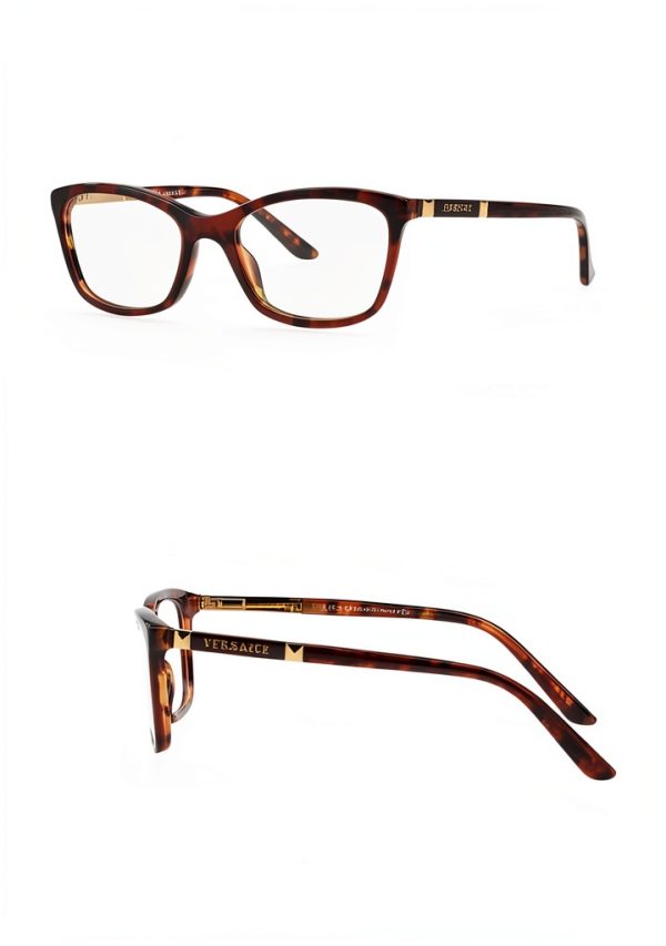 Versace VE3186 Womens Eyeglasses Rectangular Gold Acetate-4