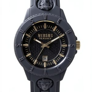 Versus Versace Mens Watch Blue Silicone Strap Quartz-0