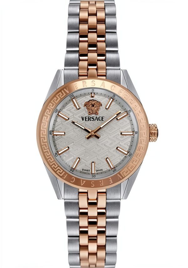 Versace Womens Watch Two Tone Silver Dial 36mm-0