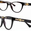Versace Womens Eyeglasses Cat Eye Design Lightweight Comfort-0