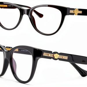 Versace Womens Eyeglasses Cat Eye Design Lightweight Comfort-0
