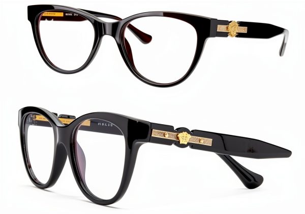 Versace Womens Eyeglasses Cat Eye Design Lightweight Comfort-0