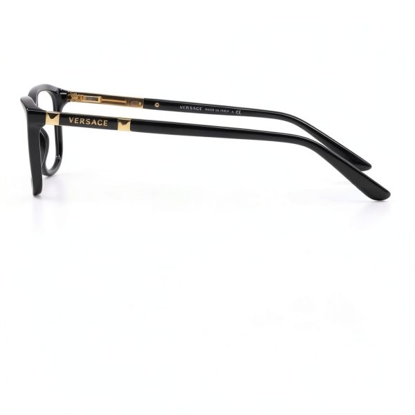 Versace Black Acetate Eyeglasses Women Butterfly Design 54mm-2