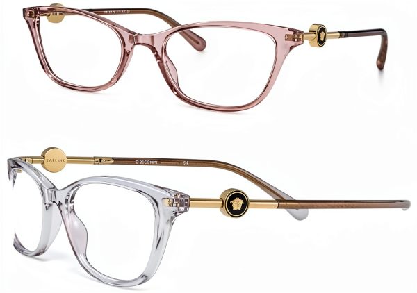 Versace Womens Eyeglasses Cat Eye Design Lightweight Comfort-0