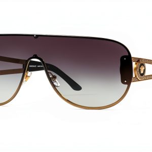 Versace Womens Sunglasses Semi Rim Frame Light Grey Gradient-0