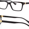 Versace Mens Eyeglasses Black Transparent Grey Rectangle-1