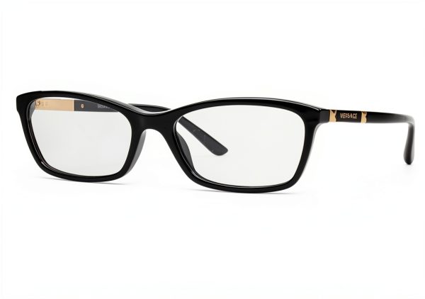 Versace VE3186 Eyeglasses Women Rectangular Gold Acetate-0