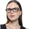 Versace Womens Eyeglasses Black Gold Oval Heart Design-7
