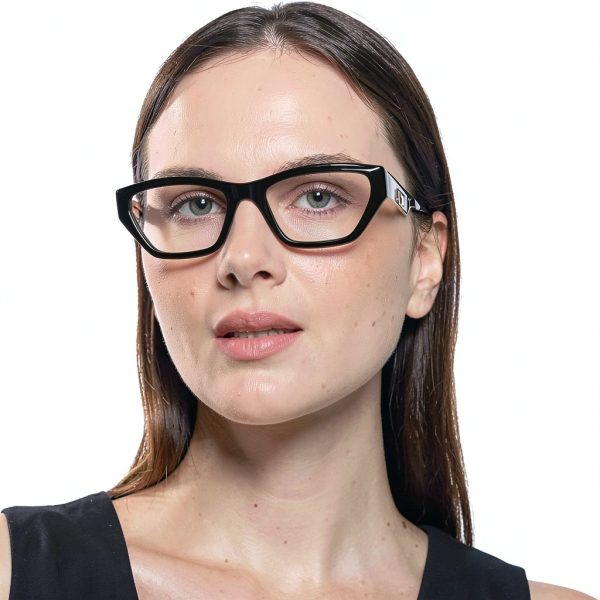 Versace Womens Eyeglasses Black Gold Oval Heart Design-7