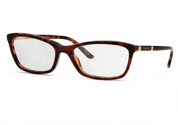 Versace VE3186 Womens Eyeglasses Rectangular Gold Acetate-0