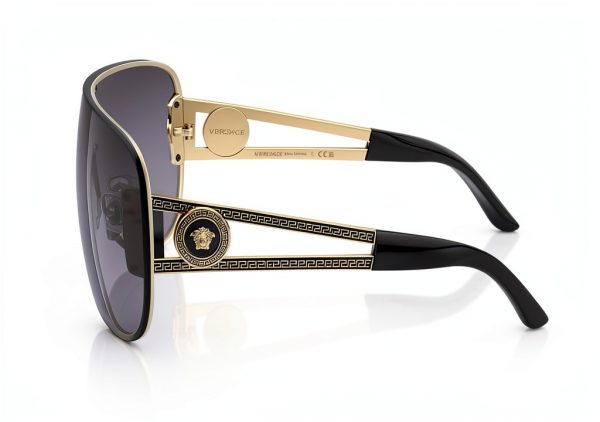 Versace Womens Sunglasses Semi Rim Frame Light Grey Gradient-1