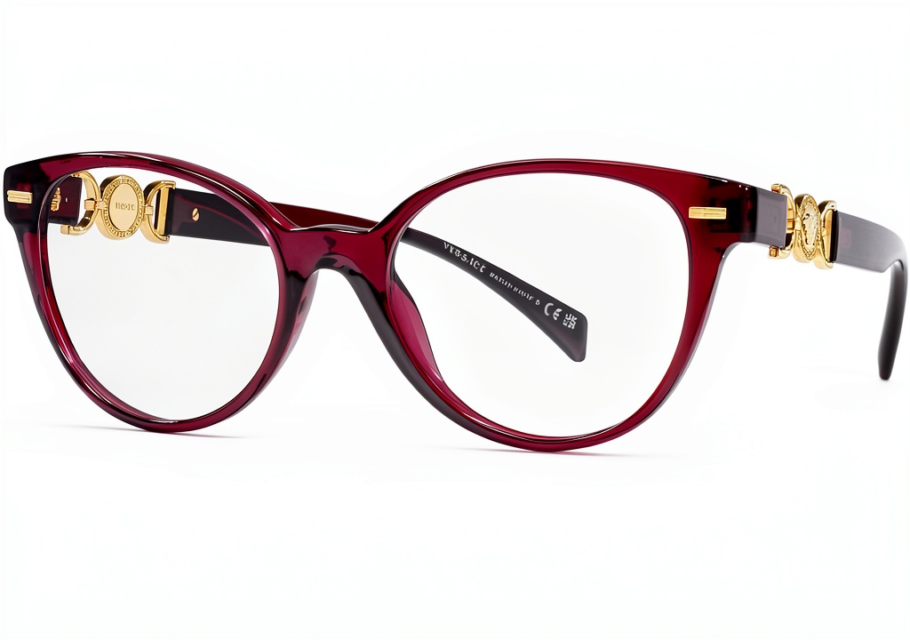 Versace womens eyewear frames displayed with protective case