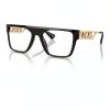 Versace Mens Eyeglasses Black Gold Rectangle Frame-5