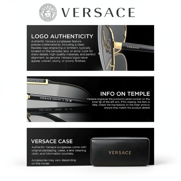 Versace Womens Eyeglasses Cat Eye Design Lightweight Comfort-6