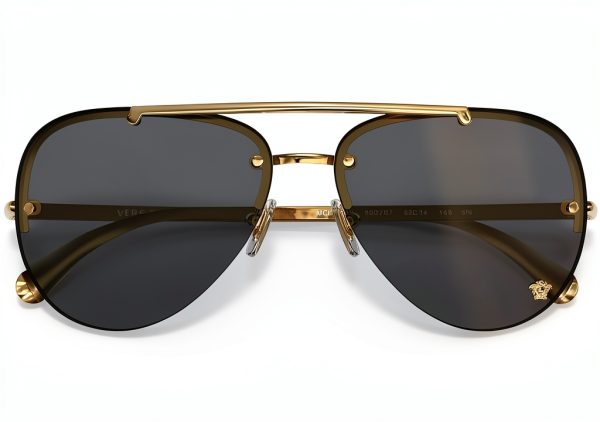 Versace Gold Sunglasses Women UV Protection Fashion-4