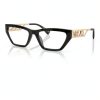 Versace Womens Eyeglasses Black Gold Oval Heart Design-5