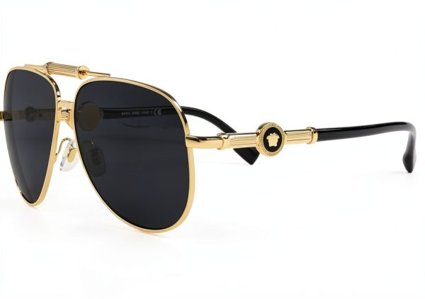 Pilot Sunglasses Gold X-Large Unisex Full Rim Frame-2