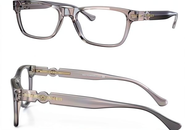 Versace Mens Eyeglasses Rectangle Design Lightweight Comfort-1