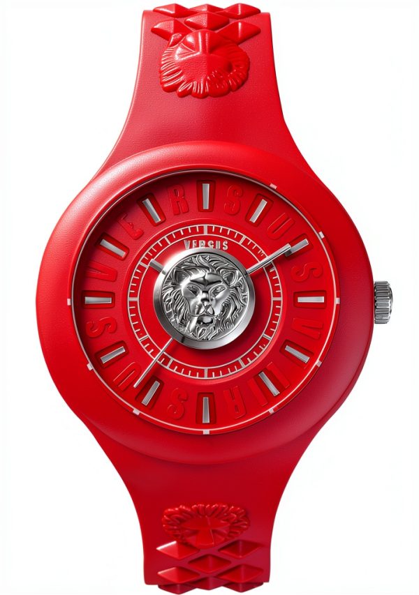 Versus Versace Womens Red Quartz Watch Luxury Fashion-0