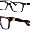 Versace Mens Eyeglasses Black Transparent Grey Rectangle-0