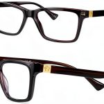 Versace Mens Eyeglasses Black Transparent Grey Rectangle-0