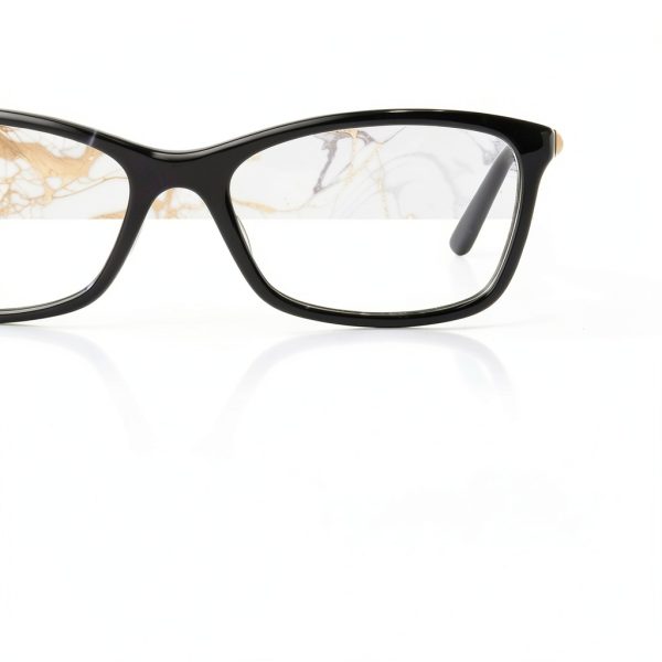 Versace Black Acetate Eyeglasses Women Butterfly Design 54mm-4