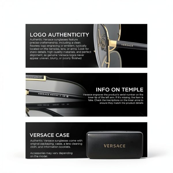 Versace Black Acetate Eyeglasses Women Butterfly Design 54mm-6