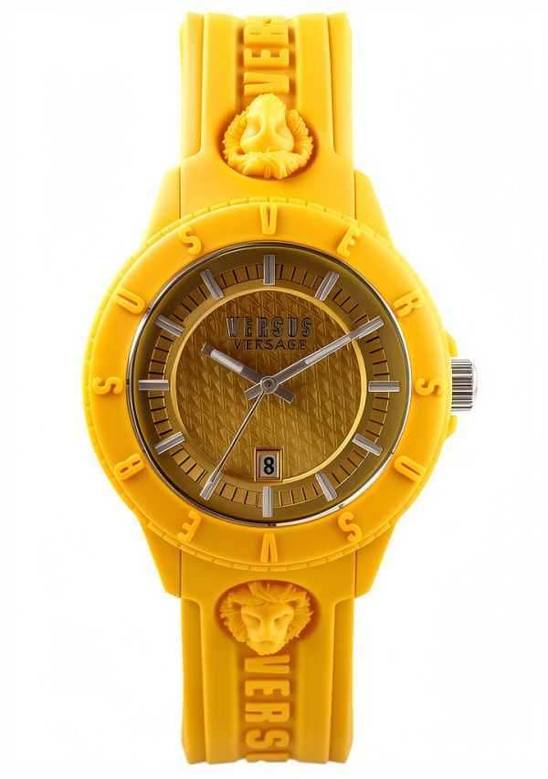 Versus Versace Yellow Mens Watch Quartz Movement Luxury-0