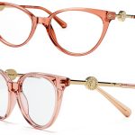 Versace Pink Acetate Eyeglasses Women Phantos Design-0