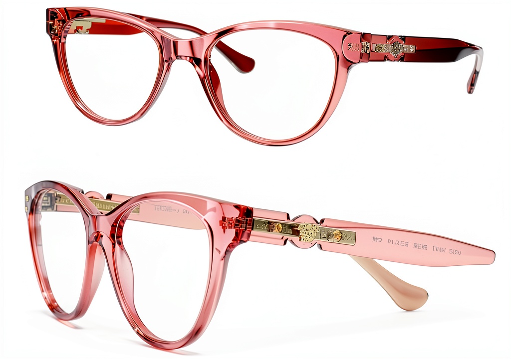 Versace womens eyeglasses in cat eye design on a person