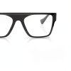 Versace Mens Eyeglasses Black Gold Rectangle Frame-4
