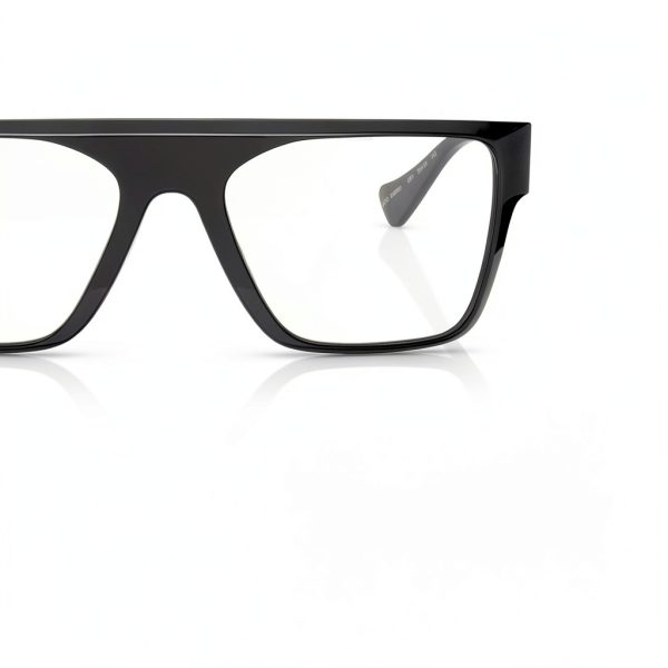 Versace Mens Eyeglasses Black Gold Rectangle Frame-4