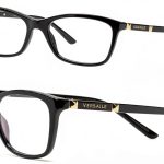 Versace Black Acetate Eyeglasses Women Butterfly Design 54mm-0