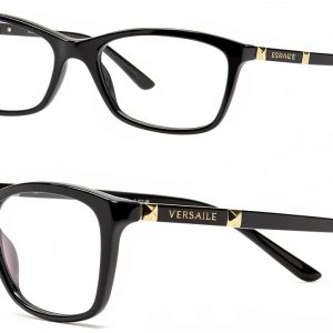 Versace Black Acetate Eyeglasses Women Butterfly Design 54mm-0