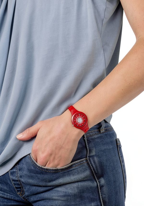 Versus Versace Womens Red Quartz Watch Luxury Fashion-4