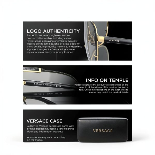 Versace Womens Eyeglasses Cat Eye Design Lightweight Comfort-6