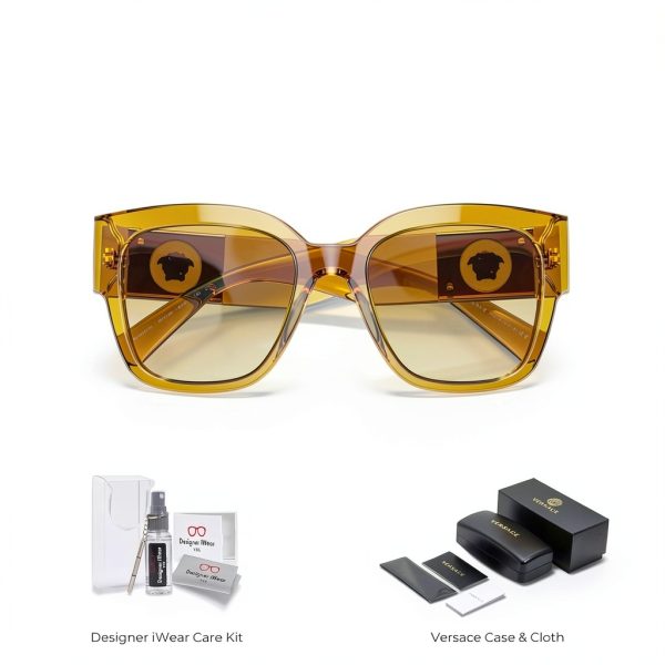 Versace Women Sunglasses Square Acetate Polarized VE4437U-1