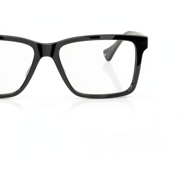 Versace Mens Eyeglasses Black Rectangle Acetate Frame-4