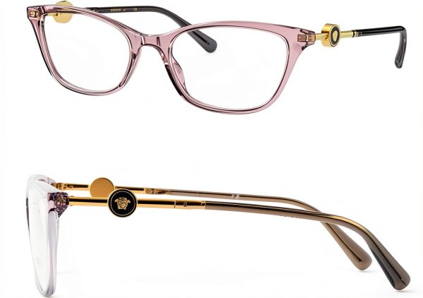 Versace Womens Eyeglasses Cat Eye Design Lightweight Comfort-1