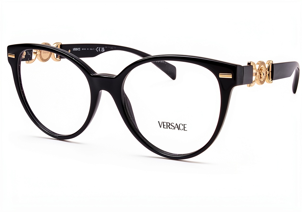 'Versace Womens Eyewear Frames showcasing stylish design on a person'