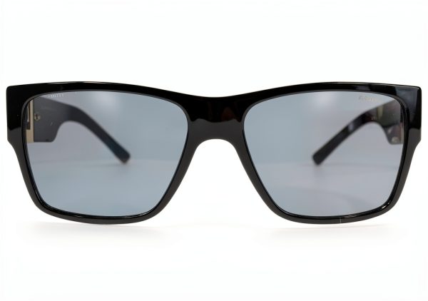 Versace Mens Sunglasses Black Grey Polarized Square Frame-1