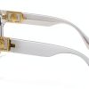 Versace Eyeglasses Transparent Grey Square Plastic Frames-2