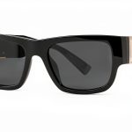 Versace Mens Sunglasses Rectangle Frame Black One Size-0