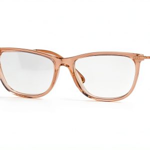Transparent Brown Eyewear Frames Women 54mm Daily Wear-0
