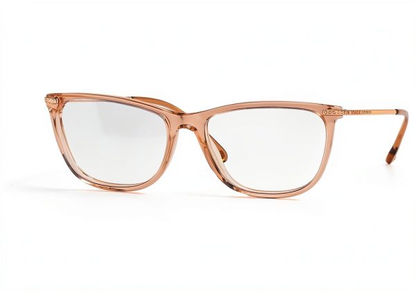 Transparent Brown Eyewear Frames Women 54mm Daily Wear-0