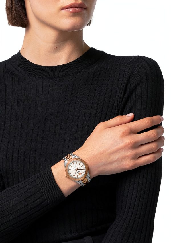 Versace Womens Watch Two Tone Silver Dial 36mm-4