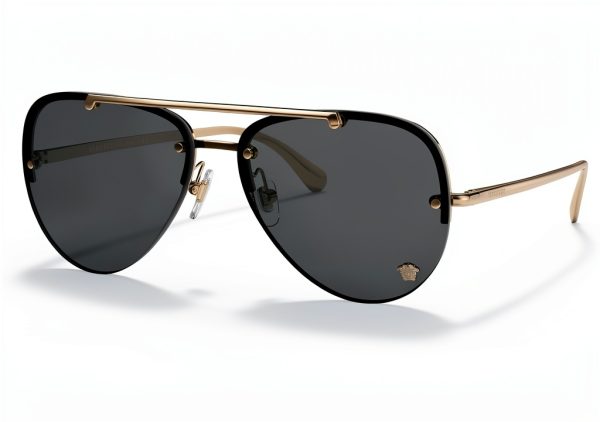 Versace Gold Sunglasses Women UV Protection Fashion-0